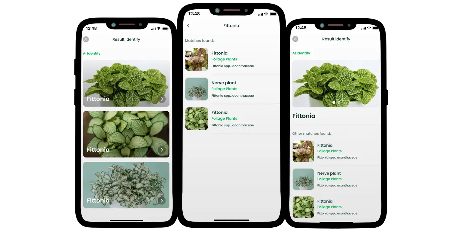 A screenshot from the Plant Finder application.